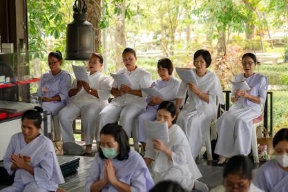 บรรยากาศการอบรมปฏิบัติธรรม วัดป่าเลิศธรรมนิมิต