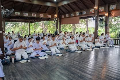 บรรยากาศการอบรมปฏิบัติธรรม วัดป่าเลิศธรรมนิมิต
