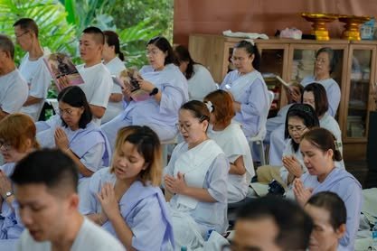บรรยากาศการอบรมปฏิบัติธรรม วัดป่าเลิศธรรมนิมิต
