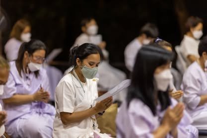 บรรยากาศการอบรมปฏิบัติธรรม วัดป่าเลิศธรรมนิมิต