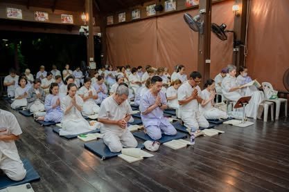 บรรยากาศการอบรมปฏิบัติธรรม วัดป่าเลิศธรรมนิมิต